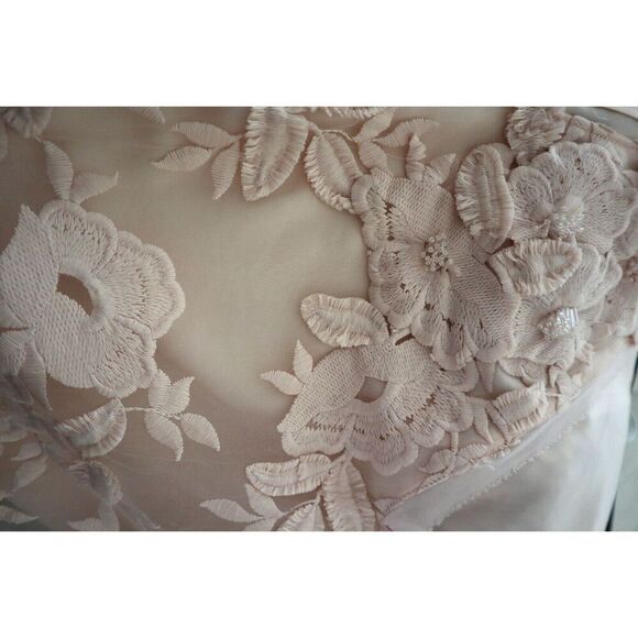 T Tahari FD189506 Women Sz L Pink Harla Lace Embellished Sleeveless Blouse - Picture 10 of 13